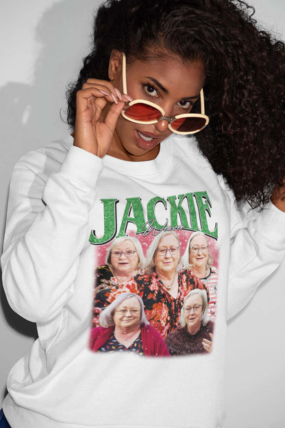 Personalized Jackie Face Collage T-Shirt - Custom Name Graphic Tee