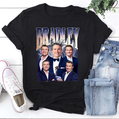 Bradley Walsh Graphic Hoodie - Retro Style Multi-Image Design in Black Sweatshirt