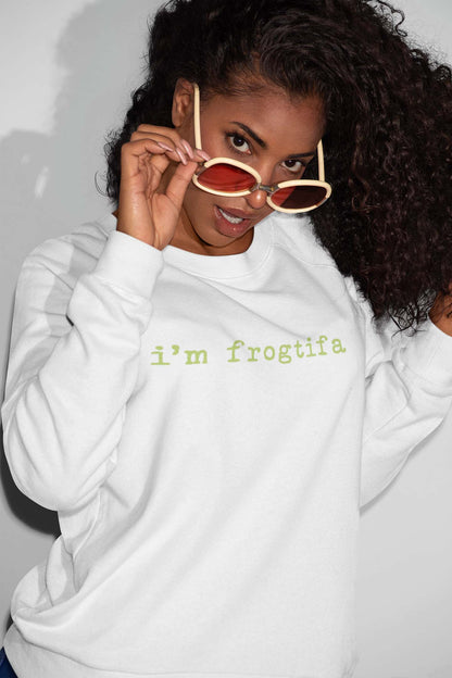 I'm Frogtifa Funny Statement Black T-Shirt Casual Unisex Tee
