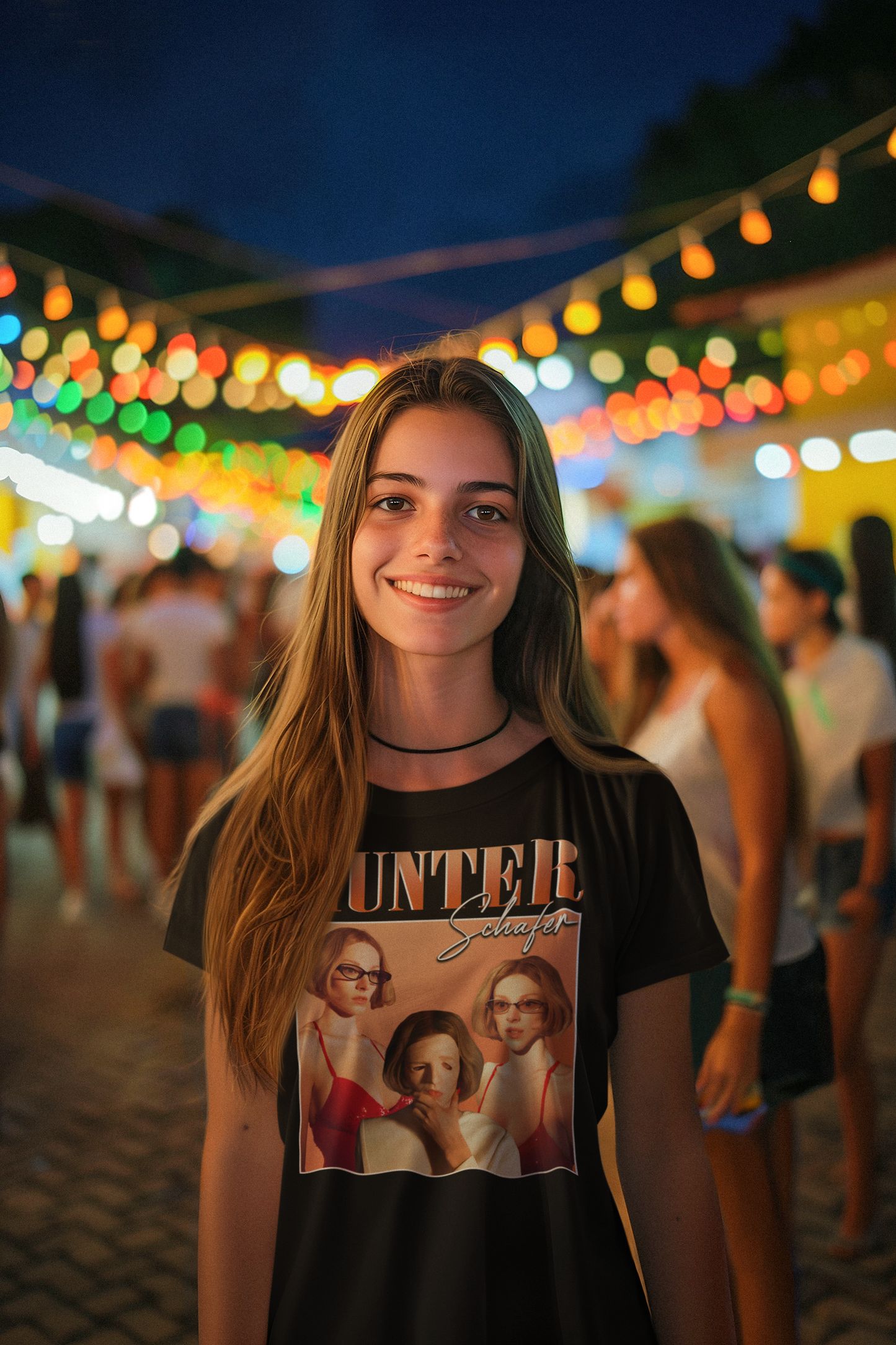 Hunter Schafer Inspired Graphic Tee - Artistic Portrait Vintage Style Shirt