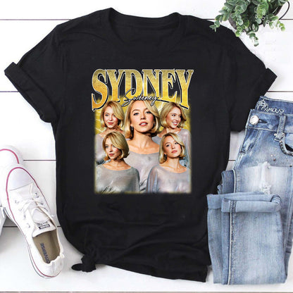 Sydney Sweeney Vintage Style Graphic Sweatshirt - Fan Art Pullover