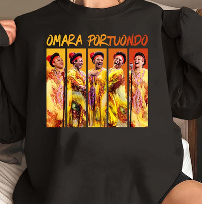 Omara Portuondo Colorful Portraits Graphic T-Shirt - Cuban Music Legend Tee