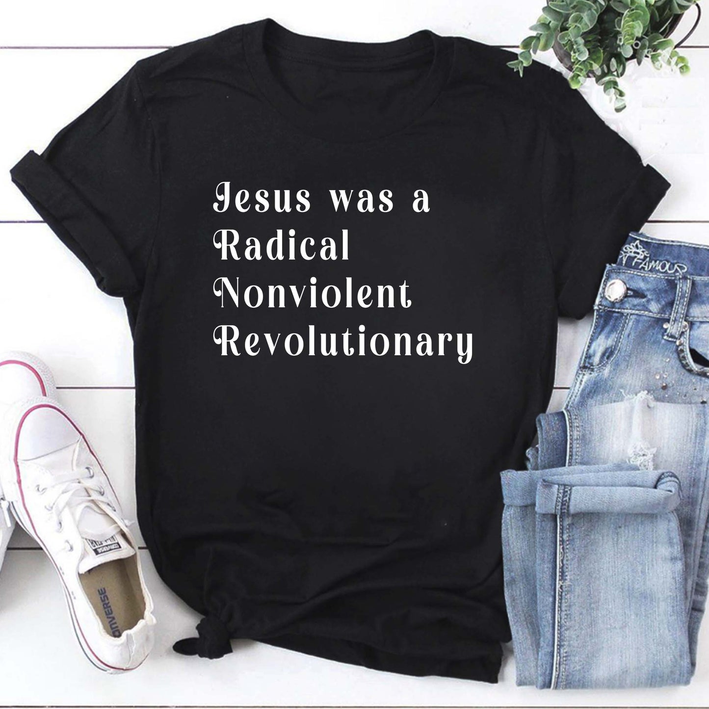Jesus Was a Radical Nonviolent Revolutionary Hoodie - Inspirational Christian Sweatshirt
