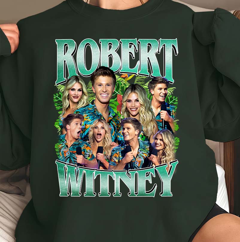 Robert Witney Funny Graphic T-Shirt Tropical Design