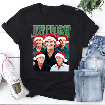 Jeff Probst Christmas Hoodie Santa Hat Holiday Sweatshirt