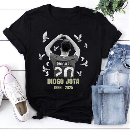 Memorial T-Shirt for Diogo Jota - 1996-2025 - Custom Football Tribute Tee