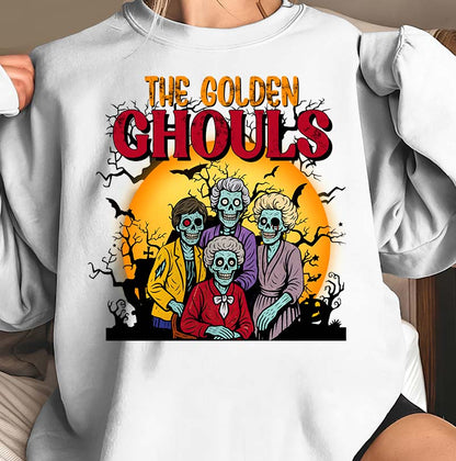 The Golden Ghouls Vintage Skeleton Grandmas Halloween Shirt