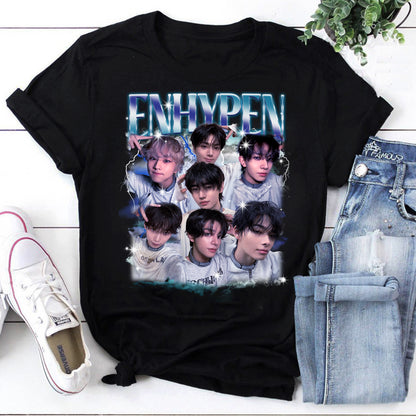 ENHYPEN Members Graphic Tee - K-Pop Idol Group Fan Shirt