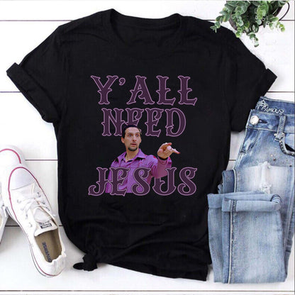 Y'all Need Jesus Funny Vintage Style Graphic Sweatshirt