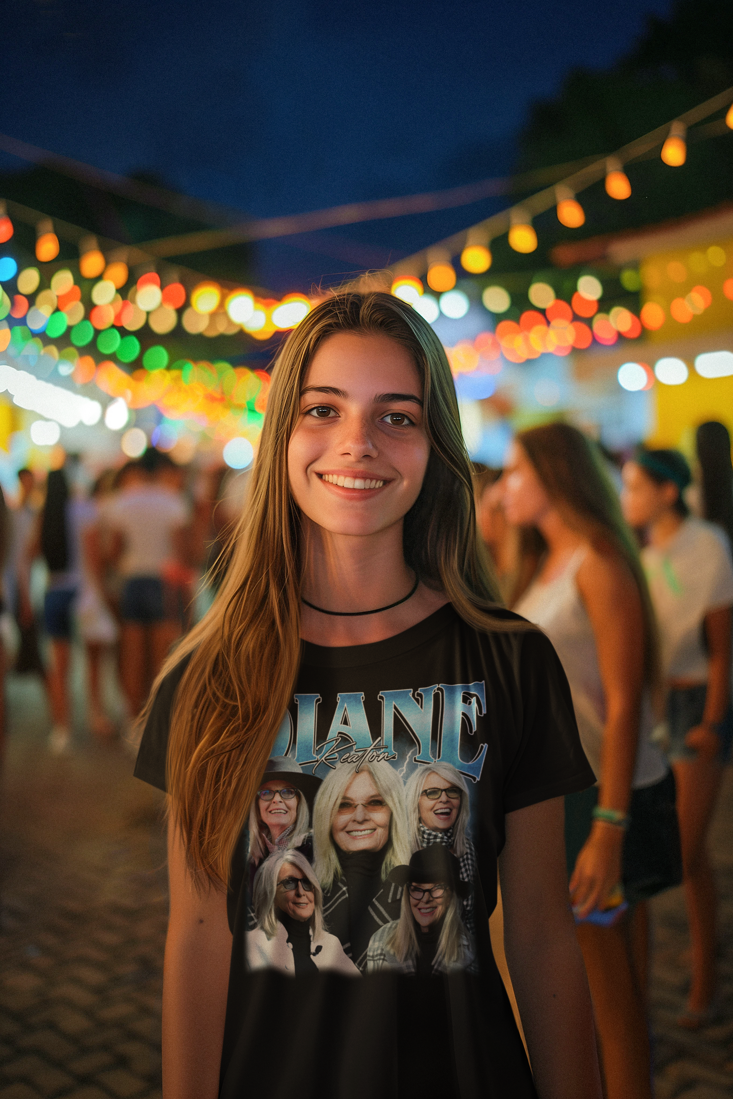Diane Keaton Collage Graphic T-Shirt Vintage Style Fan Tee