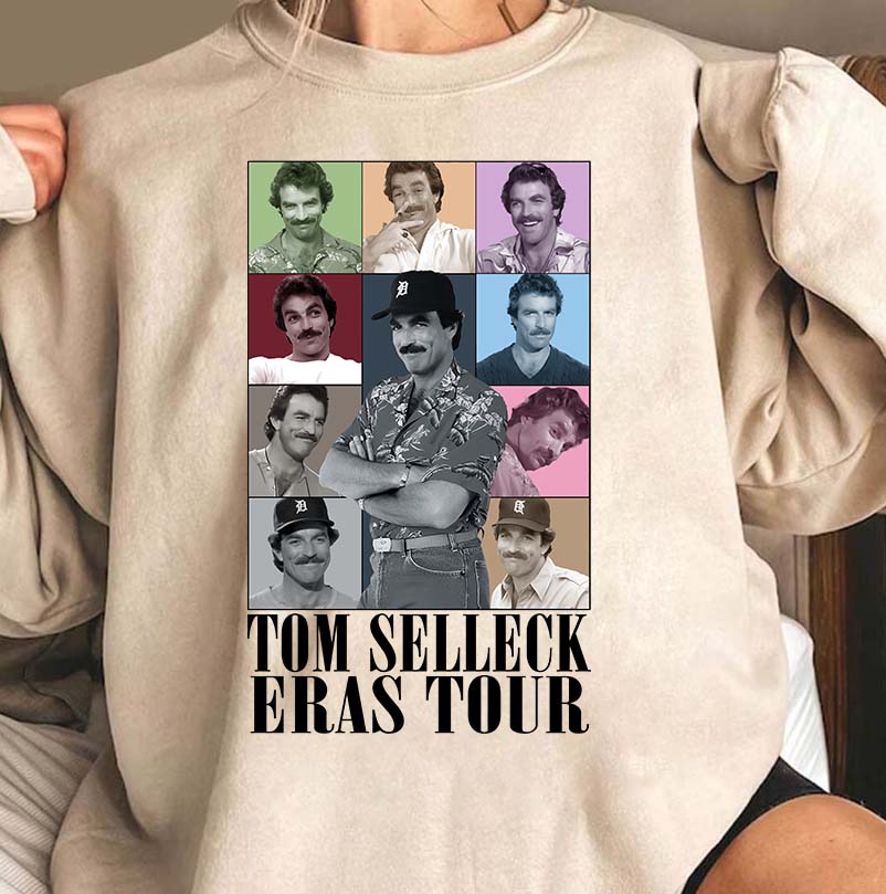 Tom Selleck Eras Tour Vintage Style Graphic T-Shirt