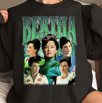 Bertha Russell Collage T-Shirt Vintage Style TV Series Tribute Tee