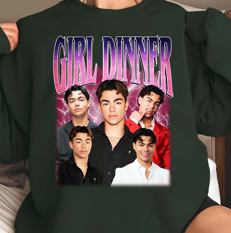 Girl Dinner Shirt Featuring Multiple Images Design of Popular Male Influencer