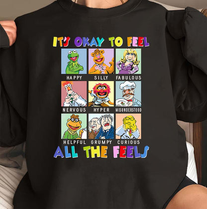 It’s Okay to Feel All The Feels Muppets Emotional Graphic Tee