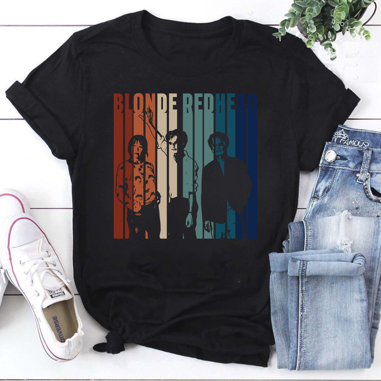 Blonde Redhead Vintage Style Band Graphic T-Shirt Unisex