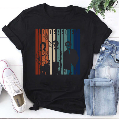 Blonde Redhead Vintage Style Band Graphic T-Shirt Unisex