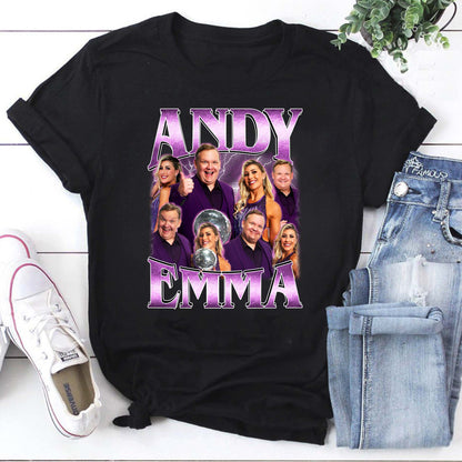 Andy & Emma Dancing Champions T-Shirt - Purple Lightning Dance Fan Tee