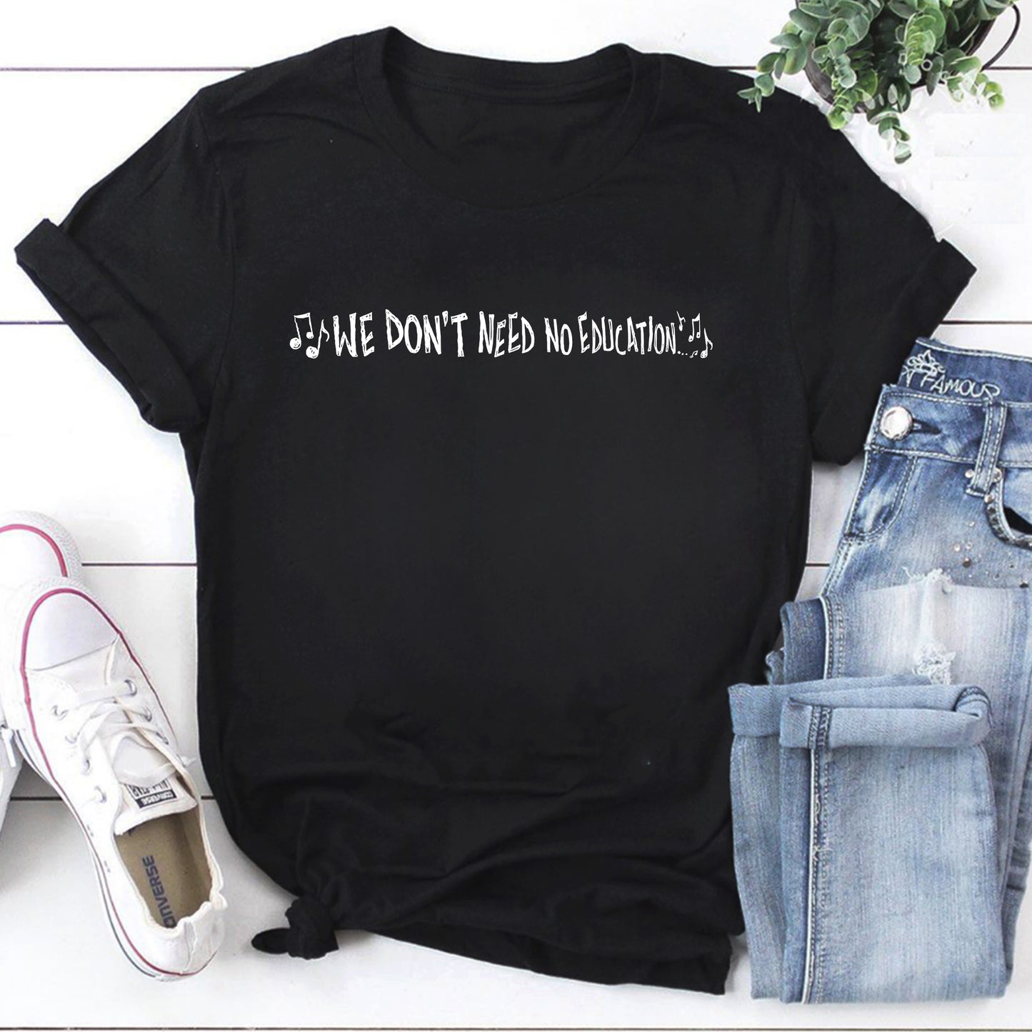 We Don't Need No Education Vintage Band Quote T-Shirt