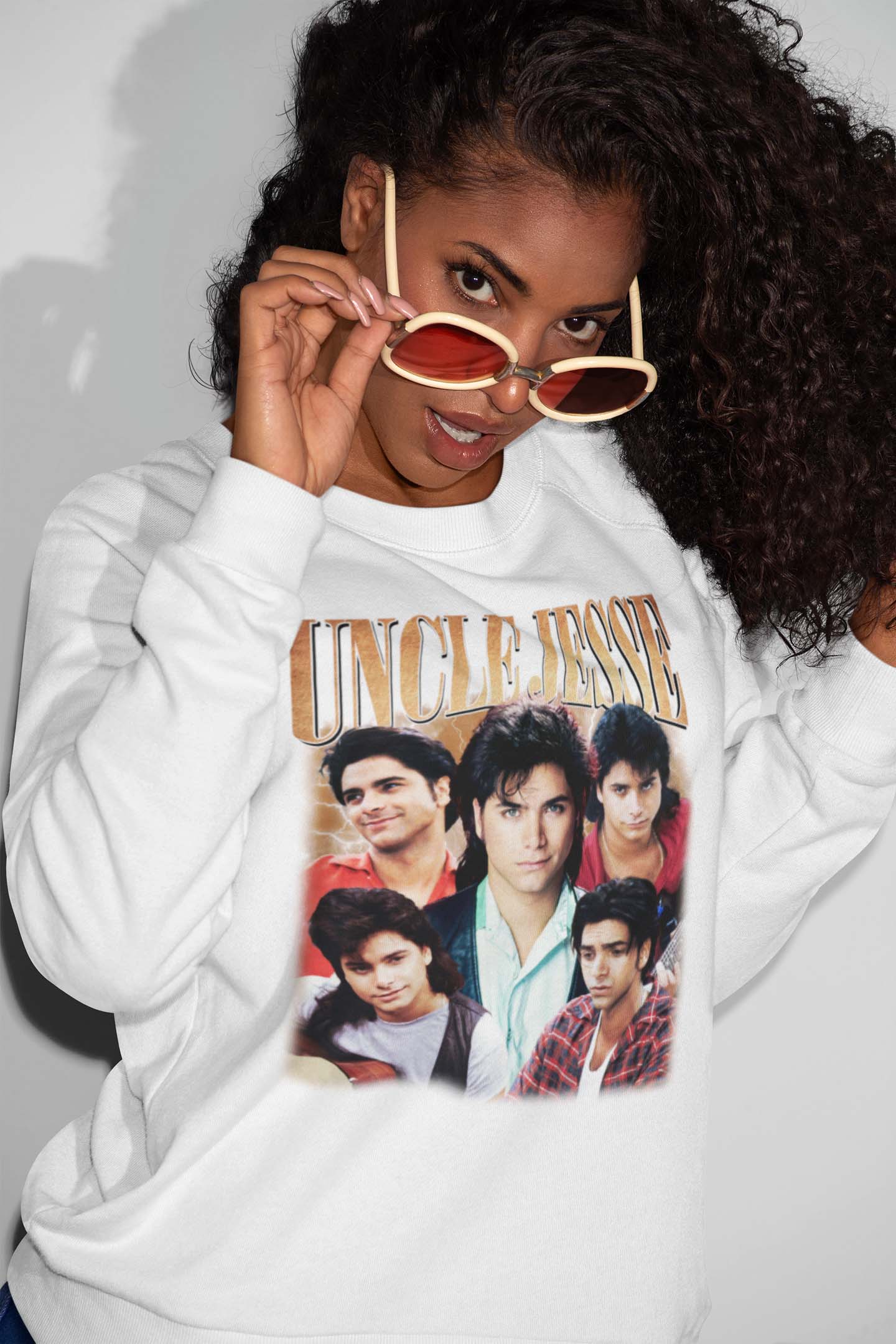 Vintage Uncle Jesse Full Cast Graphic Tee - Full House Fan Shirt