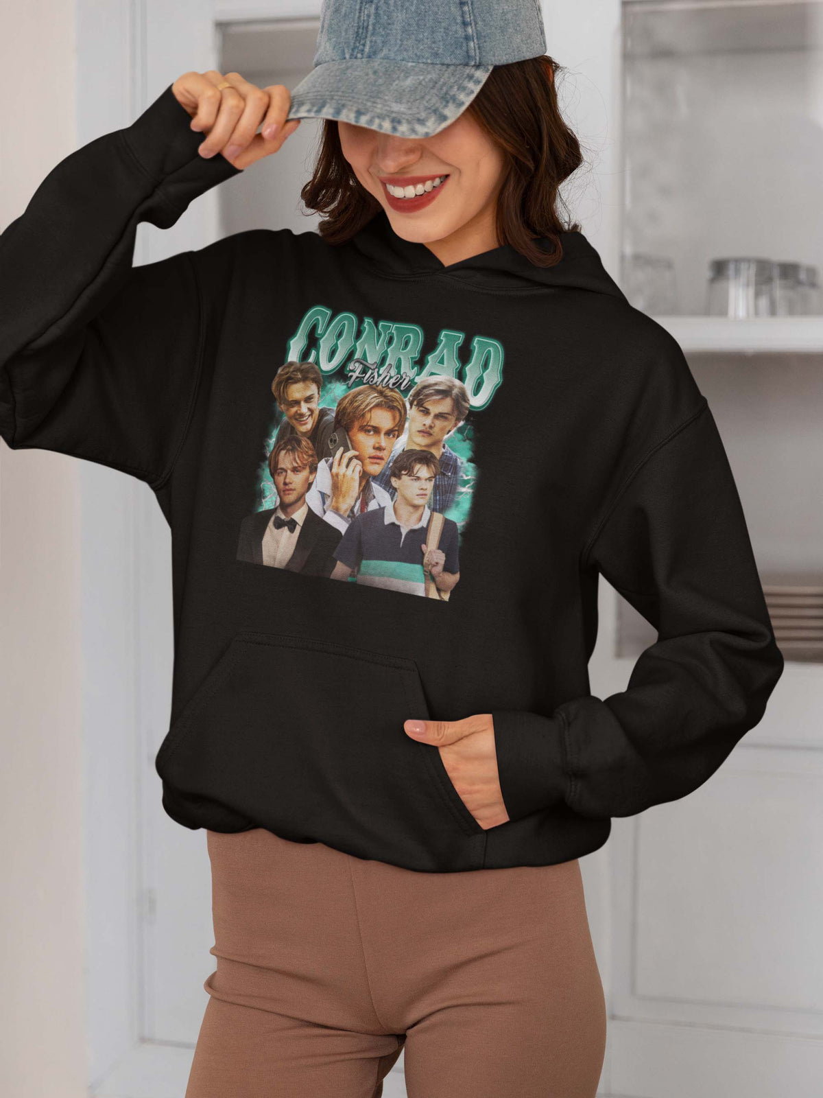 Conrad Fisher Vintage Style Graphic Tee - Retro Celebrity Portrait Shirt