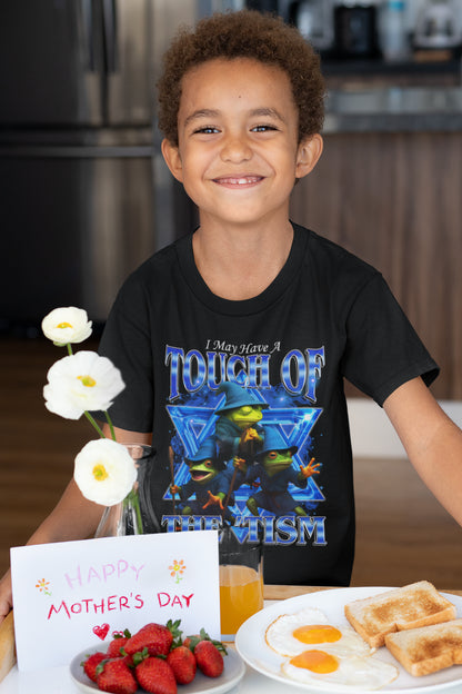 I May Have a Touch of The 'Tism Cute Frog Wizard Magic T-Shirt