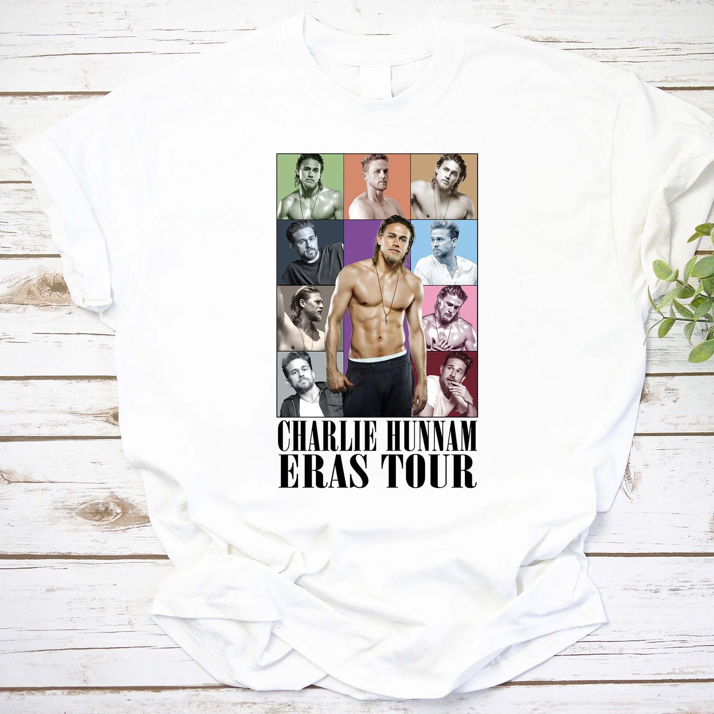 Charlie Hunnam Eras Collage Vintage Style Graphic Tee