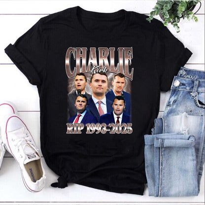 Charlie Kirk RIP 1993-2025 Memorial Graphic T-Shirt