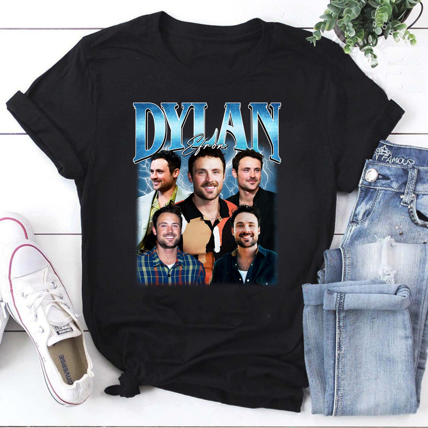 Dylan Sprouse Vintage Style Graphic Tee - Retro Multi-Image Fan Shirt