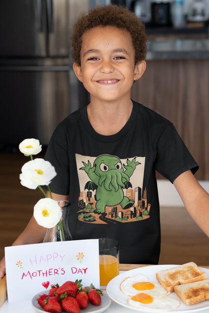 Cute Cthulhu Monster Graphic Tee - Funny Lovecraft Horror T-Shirt