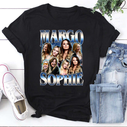 Margo Sophie Vintage Style Graphic Tee - Celebrity Collage Shirt