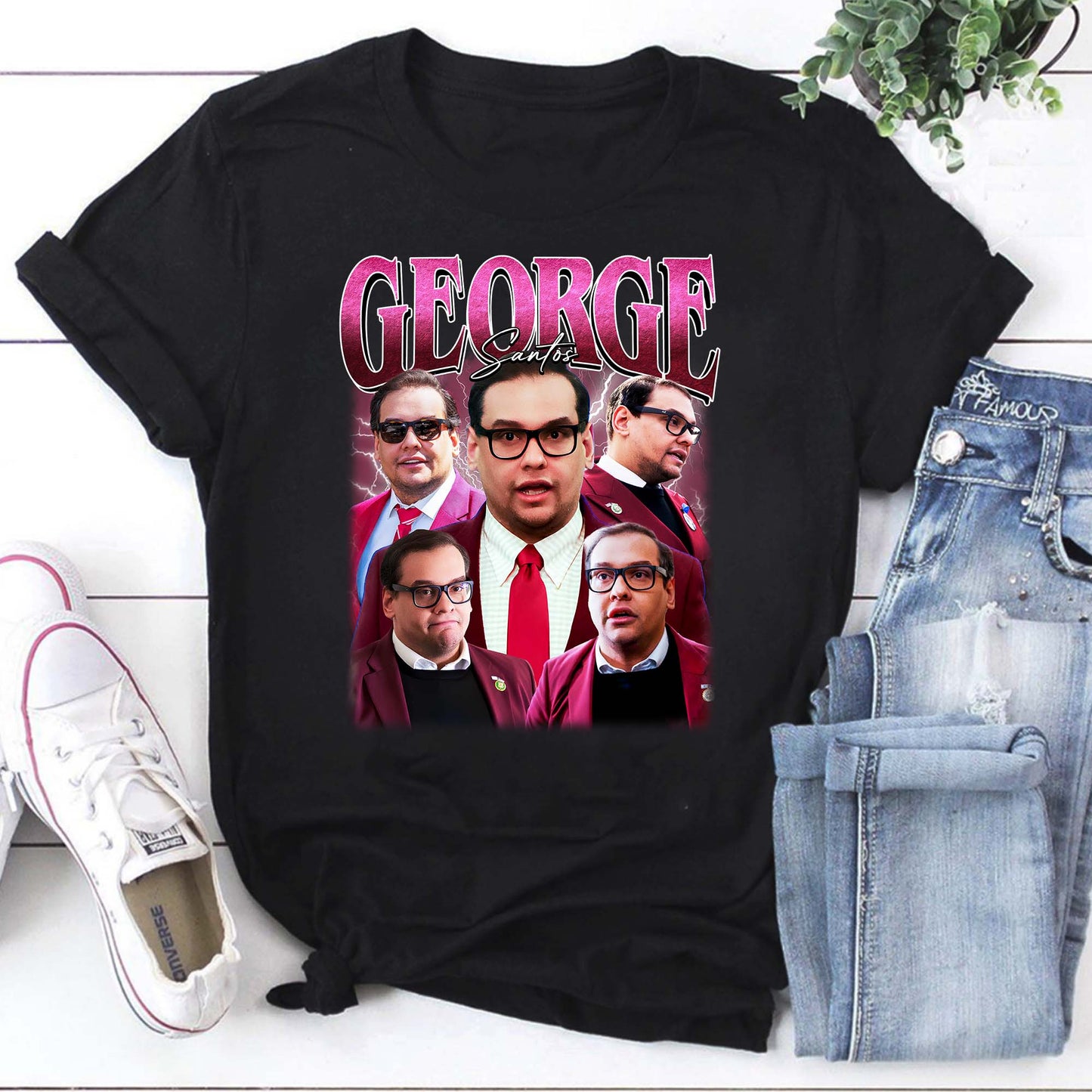 George Santos Retro Graphic T-Shirt Vintage Style Political Tee