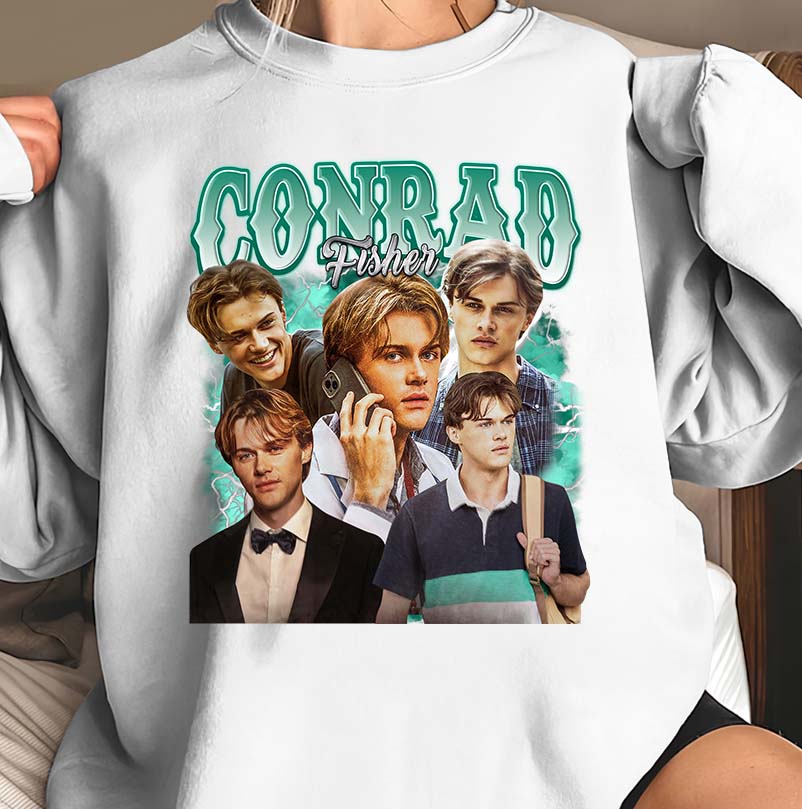 Conrad Fisher Vintage Style Graphic Tee - Retro Celebrity Portrait Shirt