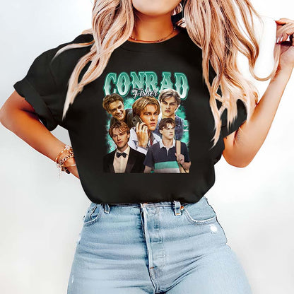 Conrad Fisher Vintage Style Graphic Tee - Retro Celebrity Portrait Shirt